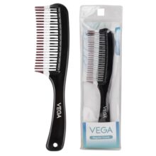 Vega Detangling Comb With 2 Row Teeth For Women & Men | Wide Tooth Anti-Static Hair Comb For Smooth & Frizz-Free Styling | Hair Comb For All Hair Types | (India’S No. 1* Hair Brush Brand) | (1265)