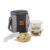 CELLO Glassy Mix Lunch Box with Jacket for Office, Transparent | 2 x 320ml, 1 x 240ml Glass Containers, Microwave Safe Leadfree Toughened Glass, Airtight Leakproof Tiffin Box for Daily Use & Travel