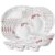 Larah by BOROSIL Verona Opalware Dinner Set, 21-Pieces, White