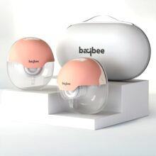 Baybee CuddleFlow Double Wearable Electric Breast Pump for Mothers | Portable Breast Pump Electrical Machine with 3 Modes (Lactation, Milk Suction, Massage) & 15 Suction Levels | Automatic Breast Milk Pump with Rechargeable 1500mAh Battery & LED Display | Hands-Free, BPA-Free 180ml Milk Cup | Quiet, Compact & Premium Carry Case (Orange)