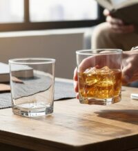 Yera Prima Oak Whisky/Scotch/Water Glasses- 295 ml Each -Set of 6 pcs Tumblers Lead-Free Whiskey Glasses for Scotch Bourbon Cognac Brandy Cocktail Whiskey