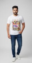 Men’s Holi Special White Graphic T-Shirt – “Rang Barse” Edition | Size XL | PoPo Toys®