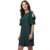 Harpa Synthetic A-Line Dress (GR5359_Green_Small)
