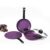 Alda Non Stick Cookware Set 4-Piece (Wok with Lid, Fry Pan, Crepe Pan) – Plum 3mm Induction Friendly | 1 Year Warranty