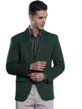 The Indian Garage Co Teal Green Slim Fit Blazer