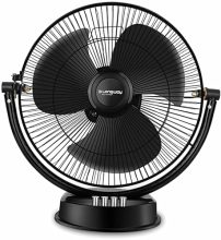 Longway Speedy Black Table Fan, P1 300 Mm, Ultra High Speed, 3 Blade, Decorative 5-Star Rated (Black, Pack Of 1), 5 Stars