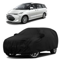 Sulfar 100% Water Resistant Car Body Cover Compatible with Mirror & Antenna Pockets for Toyota Previa (Triple Stitched, Full Bottom Elastic, Black)