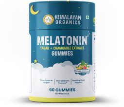 Himalayan Organics Melatonin Tagar + Chamomile Extract Gummies | Sleep Faster & Longer(60 No)