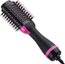 Hot Air Brush 4 In 1 Hair Dryer Brush, One Step Hair Dryer & Volumizer With Ceramic Ionic Technology, 3 Heat Settings Blow Dryer Brush For Straightening Curling And Styling Hair