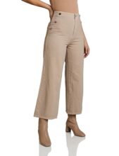 Amazon Brand – Symbol Women’s High Rise Cropped Length Denim Culottes (JNS-17 Cont_Beige_26)