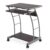 Nilkamal Leo Engineered Wood Computer Trolley | Table With Keyboard Tray And 1 Shelf (Finish: Black/Walnut)