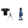 Logitech C922 Pro Stream Webcam, HD 1080p/30fps or HD 720p/60fps, Digital, Hyperfast Streaming, Ster