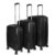 F Gear Eagle Pp03 Black Hard-Sided Luggage Set Of 3 Spinner Wheels Trolley Bags (50, 60 & 70 Cm)