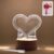 Madhabi 3D Acrylic Heart Led Night Lamp With Marker Pen – Usb Powered Creative Message Board Light For Bedroom, Living Room, Study Desk, Office Decoration And Gifting (1 Pc)