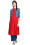 ALC Creation Women’s Crepe a-line Kurta (ALC4045SKY_Blue_Large)