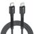 Portronics Konnect X 60W Type C to Type C Unbreakable Nylon Braided Cable, 1M Fast Charging Cable for iPhone 15 series, iPad, Samsung Galaxy & other Type C Devices(Black)