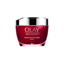 Olay Regenerist Micosculpting Night Cream | Hydrated, Plump, Bouncy Skin | with Hyaluronic Acid, Niacinamide and Peptides | Normal, Oily, Dry, Combination | 50g