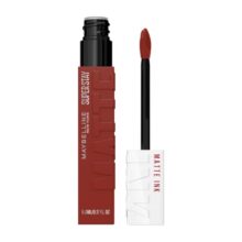 Maybelline New York Superstay Matte Ink Liquid Lipstick, Charmer | No budge bold color for 16H | Transferproof, Waterproof, Foodproof | Brown skin friendly