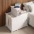 ALOXE Bed Side Tables for Bed Room, Foldable Bed Side Table White