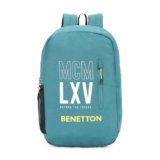 UNITED COLORS OF BENETTON Caspian Unisex Polyester 16L 2 Compartment Laptop Backpack – Bottle Green