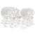 Larah By Borosil Boro Fluted Series Opalware Dinner Set | 66 Pieces For Family Of 6 | Microwave & Dishwasher Safe | Bone-Ash Free | Crockery Set For Dining & Gifting | Plates & Bowls | White