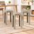 The Artment Khaki Set of 3 Tivo Plastic Stool Modern Stackable Multipurpose with Anti-Slip Base | Lightweight Waterproof PP Stool for Bathroom, Kitchen, Balcony & Living Room, Home & Office