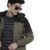 The Indian Garage Co Men Olive Slim Fit Solid Puffer Jacket
