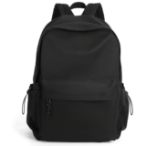 Glowic Laptop Backpack, 2 compartments, bottle holder, organizer, school bag for boys and girls, college bag for women and men, office bag, travel bag (Black)