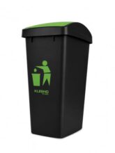 CELLO Plastic Swing-Lid Garbage Dustbin (48 Ltr, Green/Black)