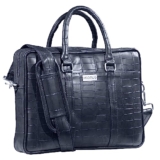 Probus Opulent Vegan Crocodile Leather Bag : Ethical Elegance Redefined For Macbook, Laptop, Notebook Messenger Bag Sleeve Case Cover Organizer Handbag – Blue