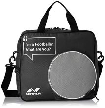 Nivia Game Bag, Ball Bag,PVC Coated mesh, Water Resistant Lightweighted Fabric, Highly Durable, 100% Polyester, Adjustable Strap(Royal Grey/Black)