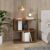MATTERHORN Engineered Wood Bedside Table with Shelves – Modern End Table for Bedroom & Living Room, DIY Assembly, Almond Beige Finish (50 x 30 x 51.5 cm, Model MOBT-93101)