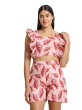 Womens 2-piece Printed Coord Set | Top & Short Dress
