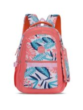 Lavie Sport coral leaf Laptop Backpack | 36 Liters | Fits Upto 16 Inch | Laptop Compatiable | Rain Cover | Gift for Biys & Girls