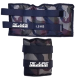 De Jure Fitness Ankle Weight Set, Wrist Weight Set, Leg Weight, Adjustable Strap, 1.5KG Pair (1.5Kg x 2 = 3kg) (E) Camouflage