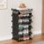 Homeland Shoe Rack-5-Black Organizer/Multi-Purpose, Easy Assembly, Adjustable Shoe Storage Organizer Stackable Detachable Shoe Rack DIY, Plastic 5 Layers Portable and Folding Shoe Rack (Black)