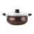 Cello Non Stick Induction Compatible Gravy/Biryani Handi with Stainless Steel Lid, 2.5 LTR, Brown, 2.5 Liter