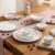Novo By La Opala Opalware Dinner Set 35 Pcs for Family of 6, Spring Meadows | Microwave & Dishwasher Safe Crockery Set for Home, Bone-Ash Free Bowls & Plates Set, Break-Resistant & Lightweight