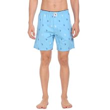 U.S. Polo Assn. Signature Logo Print Cotton I710 Boxers – Pack Of 1 (Lt.Blue S)