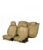 Flomaster Towelmate Seat Cover for Volkswagen Vento (Set of 3, Beige)