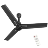 Polycab Wizzy Neo 1200mm 5-Star BLDC, Remote Ceiling fan for home | 100% Copper, High Air Delivery, 7 Speed Setting, Sleep Mode, Reverse Rotation, Free Installation | 3+1 Years Warranty【Black Silver】