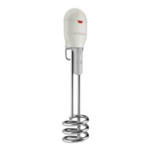 Havells Zeta 1500 watt Immersion Heater | ISI Mark Heavy Duty 3 Pin Moulded Plug, Touch Protection Cover | Waterproof, Heating Indicator, Nickel Plating, Warranty: 2 Year comprehensive |(Grey) Plastic