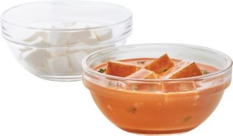 BOROSIL Borosilicate Glass Dessert Bowl Stackable 237 ml(Pack of 6, Clear)