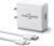 Callmate 65 W 6 A Wall Charger for Mobile with Detachable Cable(White, Cable Included)