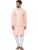 SOJANYA (Since 1958 Men’s Pure Cotton Peach Kurta and White Pyjama With Sequins Pink Nehru Jacket