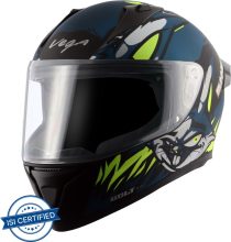 Vega Bolt Bunny Motorbike Helmet(Dull Black Blue)