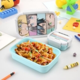 Nayasa Optimus BPA Free Plastic Lunch Box | Leak Proof | Durable Tiffin Box | Big Size Food Storage Container | Blue