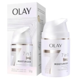 Olay 7in1 Ultralight Gel Face Moisturizer for Women, Normal-Oily Skin, 50 g | Fights 7 Signs of Aging for Smooth & Glowing Skin, with Niacinamide, Vitamin C & Collagen Peptides, Non-Comedogenic