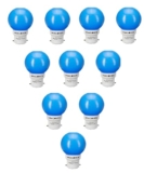 Halonix B22 0.5-Watt Led Night Bulb (Pack of 10, Blue, Round)