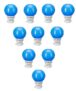 Halonix B22 0.5-Watt Led Night Bulb (Pack of 10, Blue, Round)